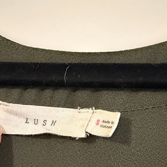 Lush Dark Olive Women's Blouse - Picture 2 of 3